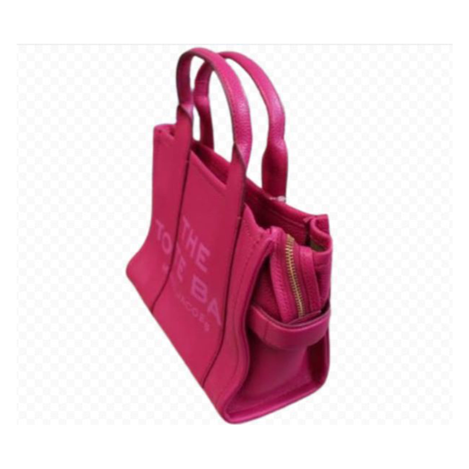 Marc Jacobs The Leather Small Tote Bag Hot Pink H009L01SP21