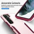 thumbnail image 3 of Jiahe Cover For Samsung Galaxy S22 6.6 inch Case,Slim Shockproof Soft TPU Bumper Hard PC Back Dual Layer Protection Cover,Support Wireless Charging,Pink, 3 of 7