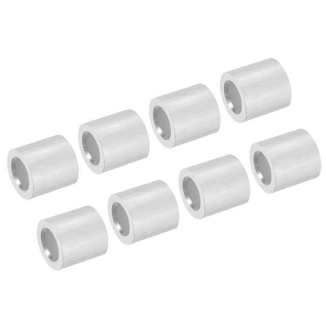 Unique Bargains 5/16'/8mm Wire Rope Stop Sleeve, Manchon à Boucle à Sertir en Aluminium, Argent, 20 Pièces