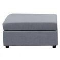 thumbnail image 2 of Lilola Home Modular Light Gray Linen Ottoman, 2 of 2