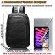thumbnail image 2 of Mochila moderna Karoukee Top de cuero genuino para hombre, color negro, 2 of 7