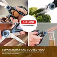 thumbnail image 3 of shiyou-Kitchen Shears,Kitchen Scissors Heavy Duty Meat Scissors Poultry Shears, Dishwasher Safe Food Cooking Scissors All Purpose Stainless Steel Utility Scissors, 2-Pack (Orange, Violet), 3 of 4