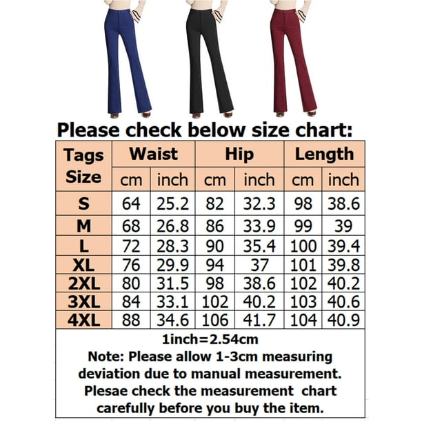 High Waist Work Pants for Women Casual Classic Boot Leg Pants Office Lady Stretch  Pants with Pockets 