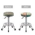 thumbnail image 4 of Goofa Hardwood Printed Stool Covers Round, Waterproof Round Bar Stool Covers Anti-Slip Round Bar Stool Seat Cover with Elastic Bands Durable -12 inch, 4 of 7