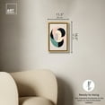 thumbnail image 5 of Cubist Style Jade Ring Contemporary Abstract Shapes Trendy Canvas Wall Art by Art Remedy, Gold Floater Frame, 10"x15", 5 of 7