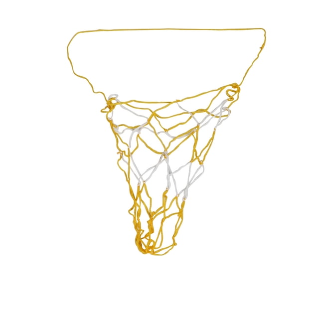 Nylon Net Mesh Carrying Basketball Container Soccer Holder Ball Bag White Yellow