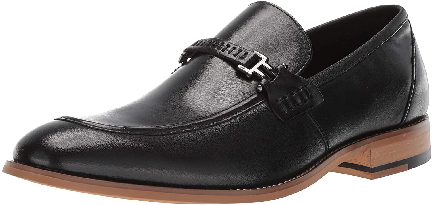 stacy adams donovan black moc toe tassel loafers