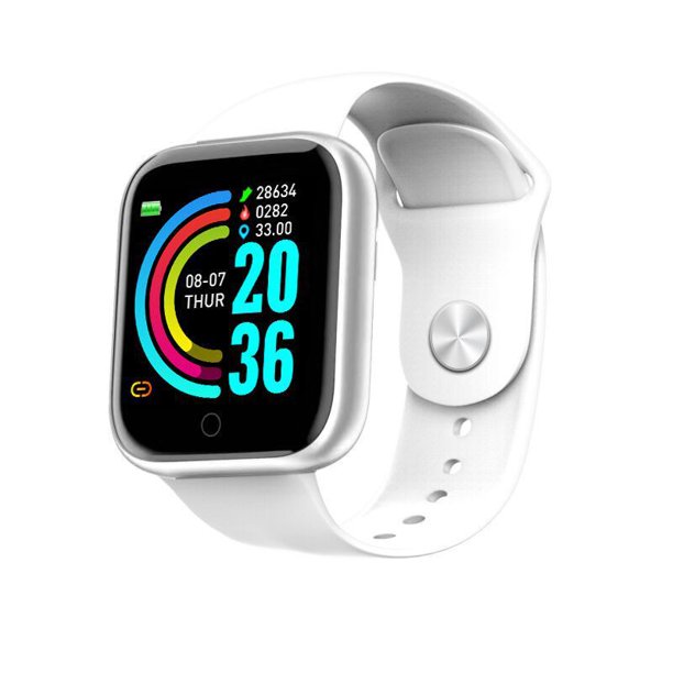 D20 Y68 Smart Watch Relojes compatibles con Bluetooth Hombres Mujeres Impermeable IP67 Sports Tracker Pulsera Ritmo cardíaco Deng Xun unisex