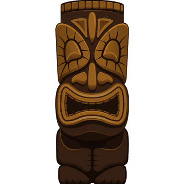 SP13168 Wood Hawaiian Tiki Statue Hawaii Cardboard Cutout Standee Standup