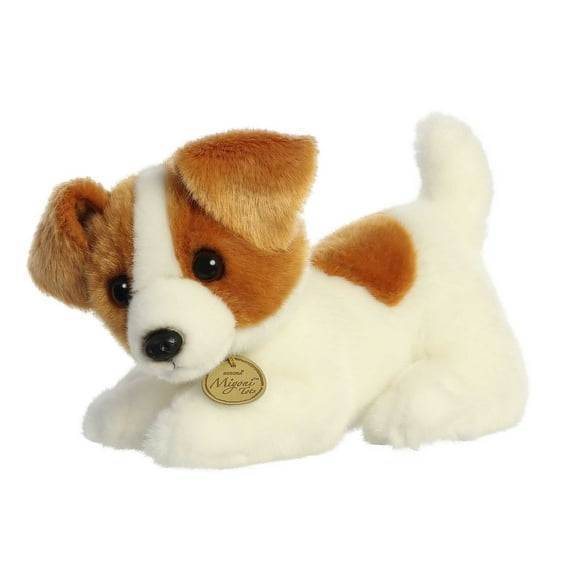 Aurora - Small White Miyoni Tots - 8.5" Jack Russell Pup - Adorable Stuffed Animal