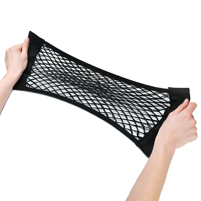 2 Pieces Stretchable Small Cargo Net Pocket Storage Mesh Net Elastic Automotive  Cargo Net Storage Pouch with Velcro for Truck Car SUV Boats 