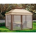 thumbnail image 3 of ABCCANOPY 11'x11' Gazebo Tent Outdoor Pop up Gazebo Canopy Shelter with Mosquito Netting, Khaki, 3 of 6