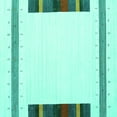 thumbnail image 1 of Ahgly Company Indoor Square Solid Turquoise Blue Modern Area Rugs, 3' Square, 1 of 4