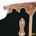 thumbnail image 2 of Hilason Western Bull Riding Chinks Chaps Adult Pro Rodeo Bronc Leather Black, 2 of 5