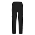 thumbnail image 5 of YUGYXL Men's Drawstring Straight Pants Outdoor Stretch Waist Sweatpants with Zipper Pockets Training Pants, 5 of 8
