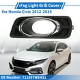 thumbnail image 2 of Parrilla de Luz de Niebla Frontal Derecho No.71105TM5H11 Inserciones de Cubierta de Luz de Niebla Inferior Frontal para Honda Civic 2012-2014 Negro Tono Plateado ABS 1 Pc, 2 of 6