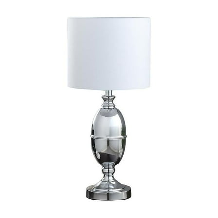 Ore International 25" In Ambros Textured Silver Chrome Urn Table Lamp