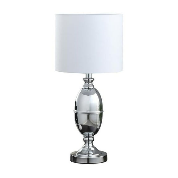 Ore International 25" In Ambros Textured Silver Chrome Urn Table Lamp