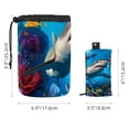 thumbnail image 5 of PhooArto Travel Cosmetic Bags Barrel Makeup Bag, Multifunctional Toiletry Bucket Bags Round Organizer Storage Pocket, Underwater Fish Shark Coral, 5 of 6