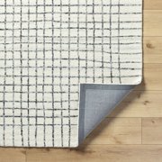BoutiqueRugs Yates Contemporary Area Rug - Ivory, Charcoal - 2 x 3