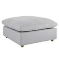 thumbnail image 2 of Commix Down Filled Overstuffed Ottoman Light Gray, 2 of 7
