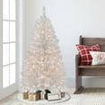 thumbnail image 2 of Puleo International 4.5 ft Pre-Lit White Pencil Fraser Fir Artificial Christmas Tree with 150 UL-Listed Lights, 2 of 4