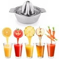 thumbnail image 3 of Lemon Squeezer, Staron 2026 Stainless Steel Manual Citrus Juicer Press, 2 Piece Kitchen Tool for Lemons Oranges Limes Easy Clean Quick Juice Extraction, 3 of 7