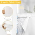 thumbnail image 3 of No Hook Lake Blue Starfish Coastal Shower Curtain with Snap in Liner Set, Shell Summer Beach Nautical Waterproof Fabric Bathroom Curtains with See Through Top Window, Hotel Style Stall 54 x 78 Inch, 3 of 9