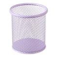 thumbnail image 2 of Qiangzon Wire Mesh Pen Cup, Caddy Storage Round Mesh Metal Pen Holder, Colorful Desk Organizer Pencil Cup for Office and Stationery(3.34X3.74 Inch), Purple, 2 of 9
