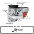 thumbnail image 3 of Spec-D Tuning Chrome LED Projector Headlights Head Lamps W/ Bulbs Compatible with 2009-2014 Ford F150, Left + Right Pair Headlamps Assembly, 3 of 7