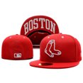 thumbnail image 2 of New Era Boston Red Sox gorra de béisbol totalmente cerrada calle Hip-Hop gorra no ajustable sombrero de ala plana, 2 of 3