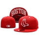thumbnail image 2 of New Era Boston Red Sox gorra de béisbol totalmente cerrada calle Hip-Hop gorra no ajustable sombrero de ala plana, 2 of 3