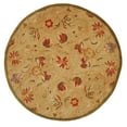 thumbnail image 3 of SAFAVIEH Anatolia Tina Floral Wool Area Rug, Beige/Green, 4' x 4' Round, 3 of 10