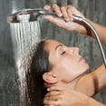 thumbnail image 4 of Filtered Handheld Shower Head, 9 Mode, High Pressure , 59" Hose, Adjustable Bracket And Shower Arm, Chrome Finish, 4 of 9