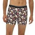 thumbnail image 2 of Salouo Guitar Skull record Pattern Men's Boxer Briefs, Soft & Breathable Underwear Elastic Waistband Briefs for Men,1-Pack, 2 of 7