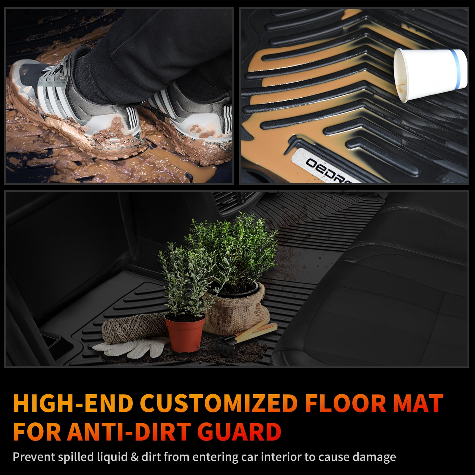 RVNI Car Floor Mats Cargo Liners Carpet All Weather for 2018-2023 2024 Chevrolet Traverse