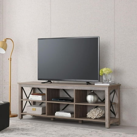 Camden&Wells - Sawyer TV Stand for TVs up to 75" - Gray Oak