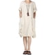 thumbnail image 3 of Sonducket Vestido suelto femenino manga corta primavera verano cuello Irregular Casual Color sólido vestidos hasta la rodilla Vestidos Beige XXL, 3 of 6
