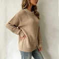 thumbnail image 6 of Zxlsdmn Sweater for Women Comfy Crew Neck Pullover Sweaters Casual Long Sleeve Knit Sweater Fashion Solid Color Sweaters Lightweight Fall Winter Clothes XXL, 6 of 6