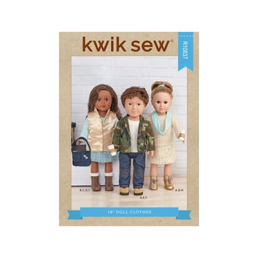 Kwik Sew Sewing Pattern R10837 (4307) - 18" Doll Clothes, Size: OS (One Size)