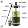 thumbnail image 2 of Vasos de vidrio Pandaloo con tapas y pajitas de 600 ml Mediterranean, 2 of 7