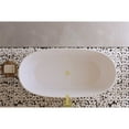 thumbnail image 4 of Elegant Kitchen & Bath BT10770GW-BGD 77 in. Soaking Bathtub, Glossy White with Brushed Gold Trim, 4 of 8
