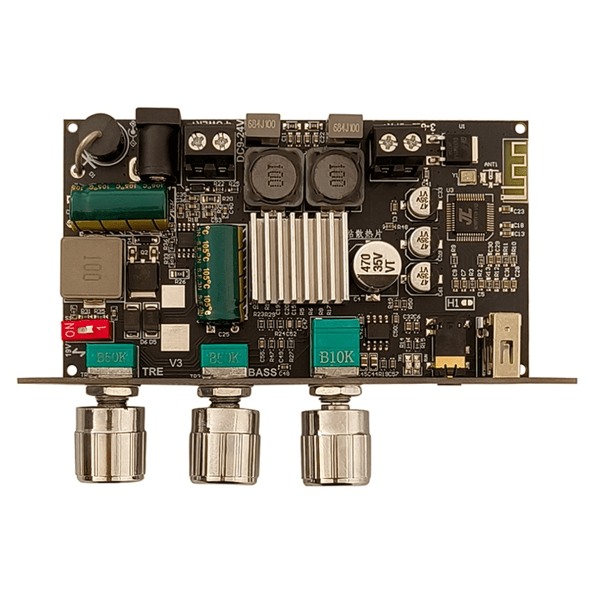 DollaTek TDA7377 Amplificador De Audio Para Coche 2x30W - Módulo Estéreo 12V Con Protección De Circuito