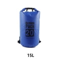 thumbnail image 2 of Eigraketly Bolsas impermeables Mochila multifuncional para exteriores Equipo de gran capacidad Bolsa plegable para kayak Rafting Piscina Deportes Deportes acuáticos gema azul 15L Hombros, 2 of 6