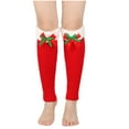 thumbnail image 3 of QLEICOM Leg Warmers,Socks for Women,Women's Christmas Leg Warmers with Fleece Lining for Ankle To Knee Coverage Knit Boot Socks Provide Thermal Insulation As Fashion Footwear Accessories Red, 3 of 7
