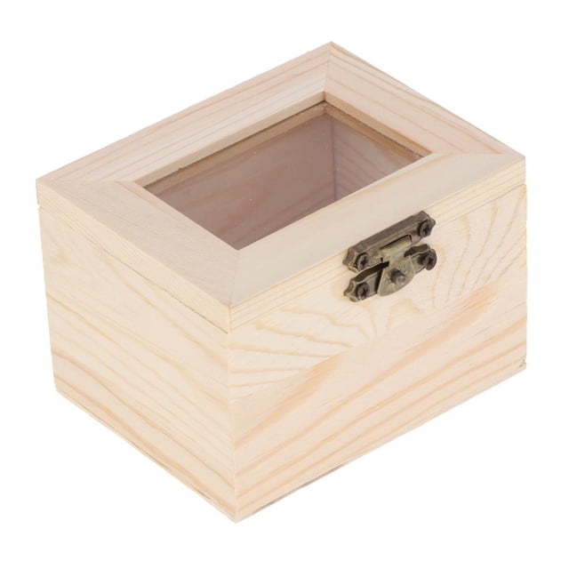 Joyero de madera Caja de almacenamiento organizadora para anillo, arete, collar, corbatas A UNA Jinwen Caja de joyería de madera