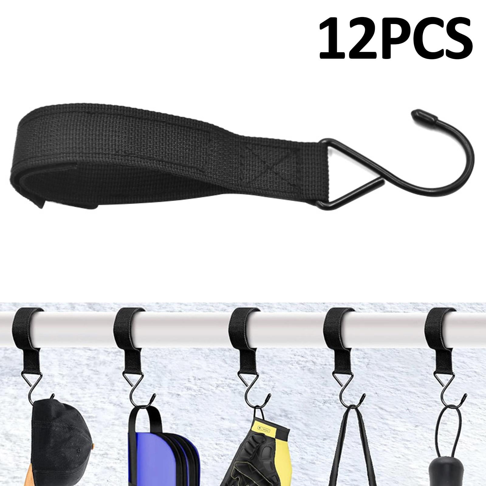 Miulika 12Pcs Ice Fishing Shelter Hooks Coat Hooks Ice Fishing Storage Heavy Duty Hanging Tent Storage Hook for Outdoor Gloves Lights