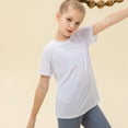 thumbnail image 5 of GYRATEDREAM 2 Pack Girls Short Sleeve Dry-Fit Crew Neck Active Athletic Performance T-Shirt for Kids 5-12 Years, 5 of 10