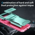 thumbnail image 4 of for Google Pixel 8a, Luxury Sliding Camera Cover Soft TPU + Hard PC Shockproof Drop Protective Hybrid Stylish Ultra Slim Frosted Anti-slip Grip Case for Google Pixel 8a, Green, 4 of 7