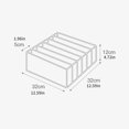 thumbnail image 3 of Honeycomb Compartment Underwear Drawer Organizer Set, Mesh Fabric Closet Dividers, Foldable Clothing Storage Bin for Bedroom Beige S, 3 of 4